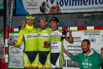 Ciclistas del club teldense en la prueba de Arguineguín (Foto cedida por BP La Garita-Zamakona)