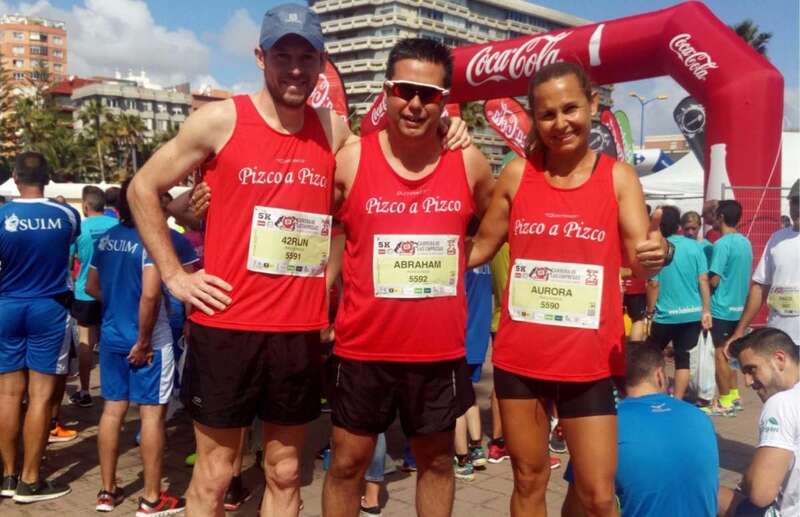 Alejandro Cobo, Abraham García y Aurora Vega, el pasado domingo tras la prueba (Foto TA)