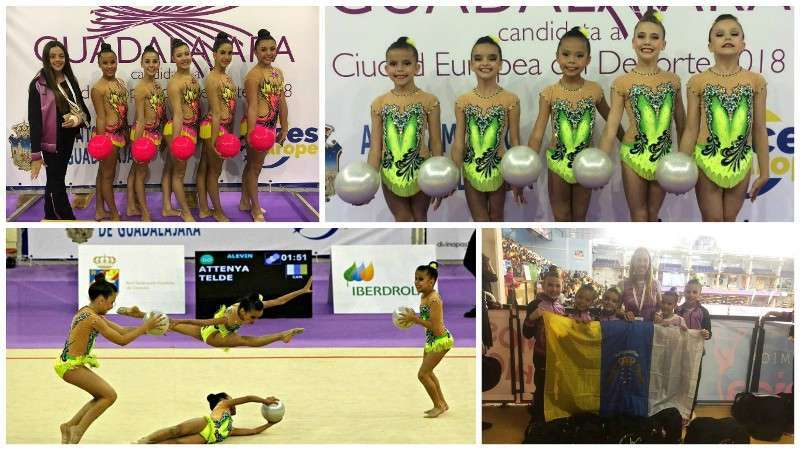 Gimnastas de los equipos teldenses del Club Attenya (Foto TA)