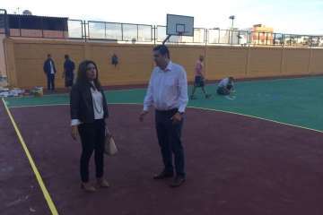 Obras de arreglo de la cancha (Foto TA