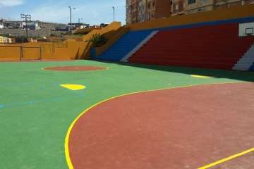 Obras de arreglo de la cancha (Foto TA