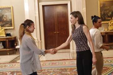 Recepción de la Reina al Rocasa como equipo campeón de la Copa de la Reina (Foto TA)