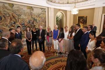 Recepción de la Reina al Rocasa como equipo campeón de la Copa de la Reina (Foto TA)