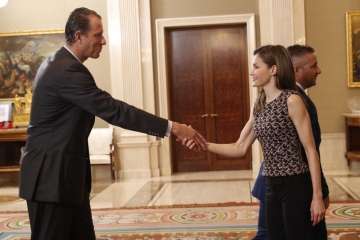 Recepción de la Reina al Rocasa como equipo campeón de la Copa de la Reina (Foto TA)