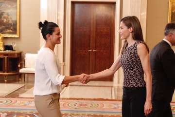 Recepción de la Reina al Rocasa como equipo campeón de la Copa de la Reina (Foto TA)