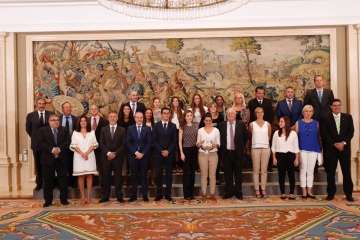 Recepción de la Reina al Rocasa como equipo campeón de la Copa de la Reina (Foto TA)