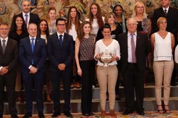 Recepción de la Reina al Rocasa como equipo campeón de la Copa de la Reina (Foto TA)