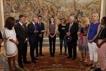 Recepción de la Reina al Rocasa como equipo campeón de la Copa de la Reina (Foto TA)