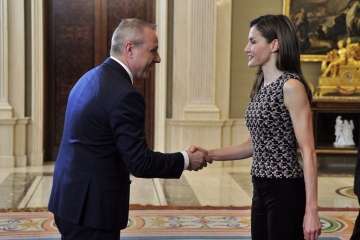 Recepción de la Reina al Rocasa como equipo campeón de la Copa de la Reina (Foto TA)