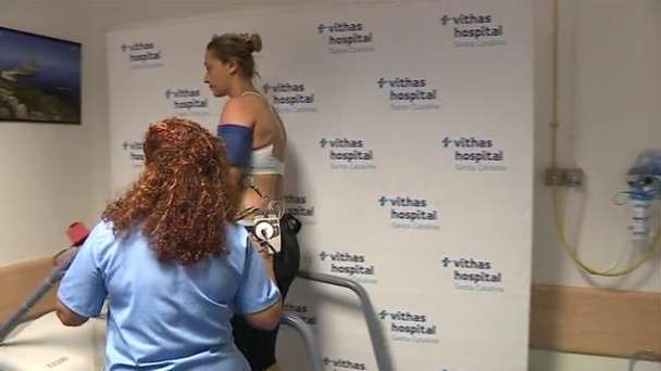 Archivo. Una jugadora del equipo se somete a la prueba de esfuerzo (Foto TA)