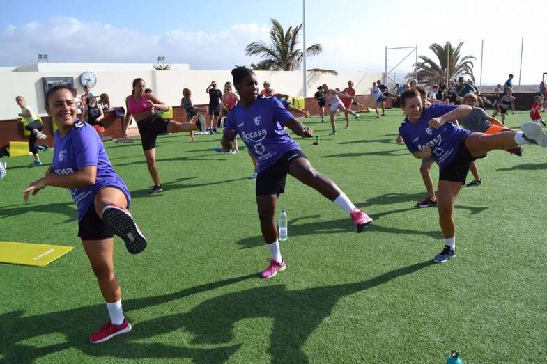 Imagen de la primera sesión en La Santa (Foto TA)