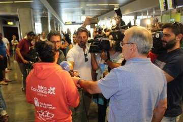 El equipo de supercampeona ya en Telde (Foto TA)