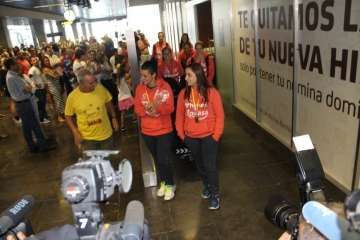 El equipo de supercampeona ya en Telde (Foto TA)