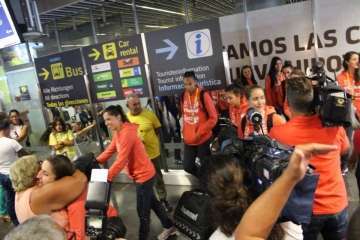 El equipo de supercampeona ya en Telde (Foto TA)