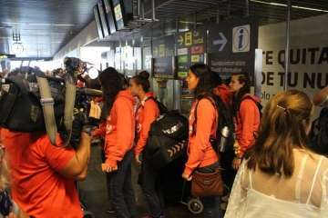 El equipo de supercampeona ya en Telde (Foto TA)