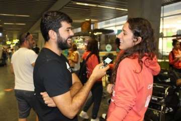 El equipo de supercampeona ya en Telde (Foto TA)