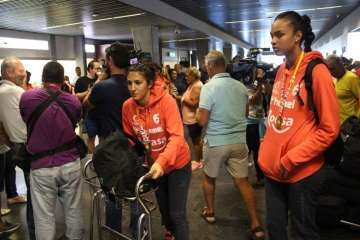 El equipo de supercampeona ya en Telde (Foto TA)