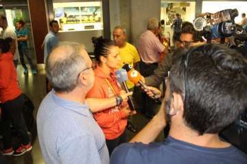 El equipo de supercampeona ya en Telde (Foto TA)