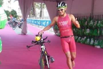Jonay García, en buena forma en el Ibiza Triatlón (Foto TA)