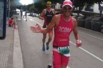 Jonay García, en buena forma en el Ibiza Triatlón (Foto TA)