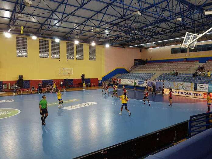 Momento del partido de esta tarde en el Pabellón Rita Hernández (Foto TA)