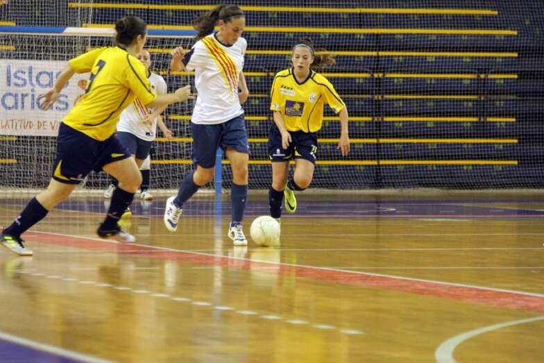Momento del partido de esta tarde en el Centro Insular de Deportes (Foto TA)