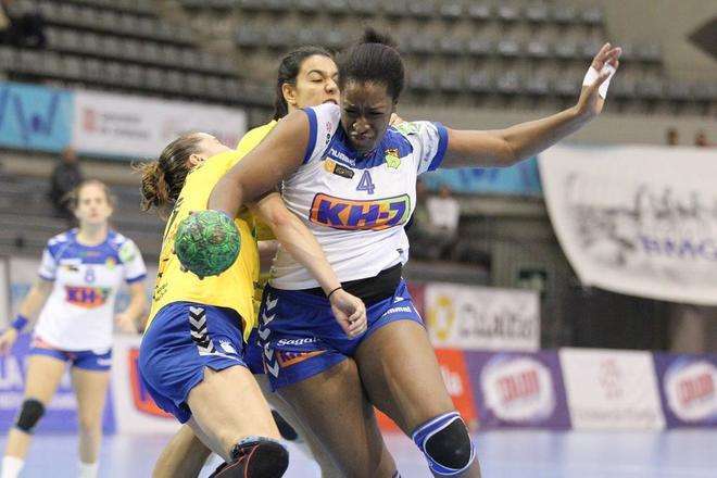 Momento del partido jugado esta tarde en Granollers (Foto Balonmano Granollers)