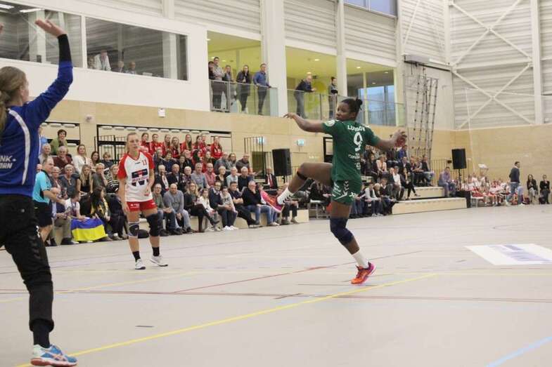 Lisandra Lussón, con 14 tantos, firmó una actuación brillante en el partido de ida (Foto TA)