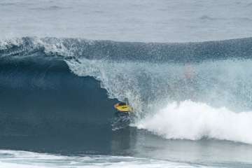 El teldense Abián Perdomo revalida su título de campeón de España Máster de BodyBoard (Foto TA)