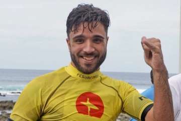 El teldense Abián Perdomo revalida su título de campeón de España Máster de BodyBoard (Foto TA)