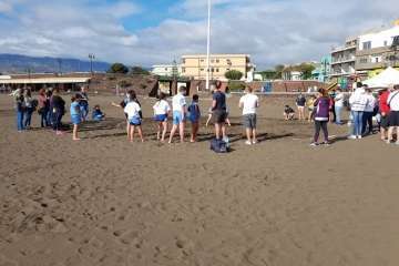 Encuentro Insular de Escuelas de Lucha Canaria en Melenara-Telde (Foto TA)