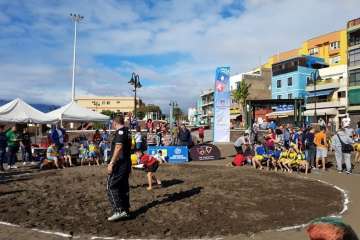 Encuentro Insular de Escuelas de Lucha Canaria en Melenara-Telde (Foto TA)