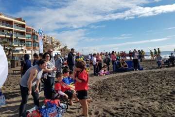 Encuentro Insular de Escuelas de Lucha Canaria en Melenara-Telde (Foto TA)