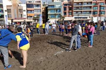 Encuentro Insular de Escuelas de Lucha Canaria en Melenara-Telde (Foto TA)