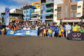 Encuentro Insular de Escuelas de Lucha Canaria en Melenara-Telde (Foto TA)