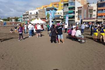 Encuentro Insular de Escuelas de Lucha Canaria en Melenara-Telde (Foto TA)