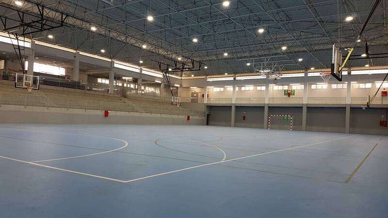 Interior del remozado pabellón de Jinámar (Foto TA)