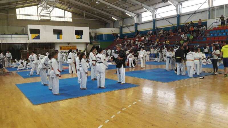 Imagen de archivo de una competición de taekwondo en el pabellón de Las Remudas (Foto TA)