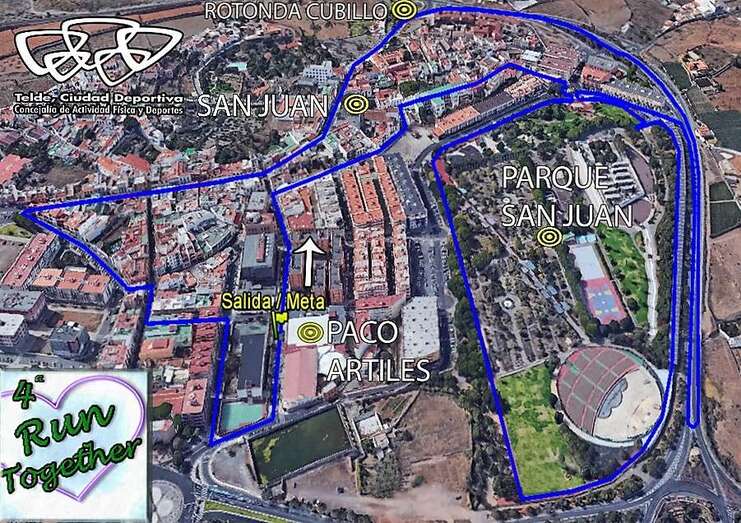 Imagen del recorrido de la IV Run Together de Telde (Foto TA)