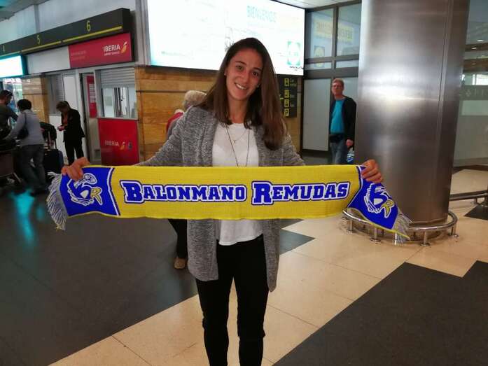 La brasileña, en el Aeropuerto de Gran Canaria (Foto TA)