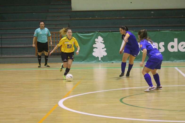 Momento del partido de este sábado en Teror (Foto TA)