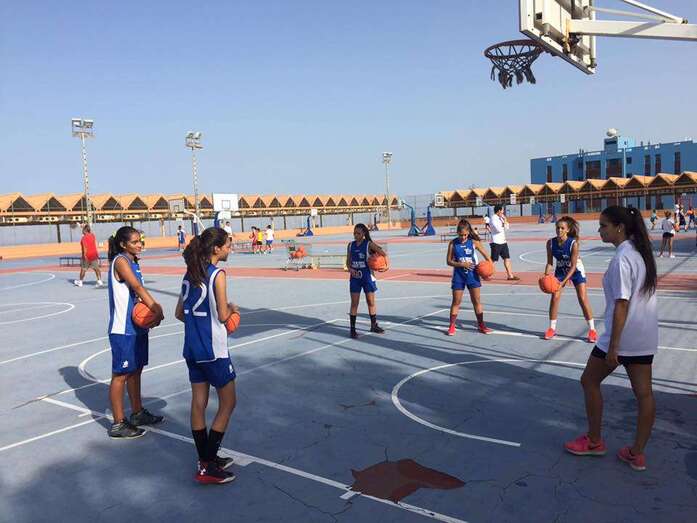 Archivo. Jugadoras de uno de los equipos del club teldense (Foto TA)