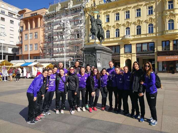 La expedición del Rocasa, de turismo por Zagreb (Foto TA)