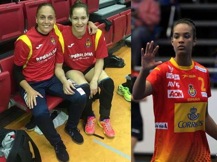 Las tres jugadoras del Rocasa, convocadas por el combinado españo (Foto Bm Remudas)