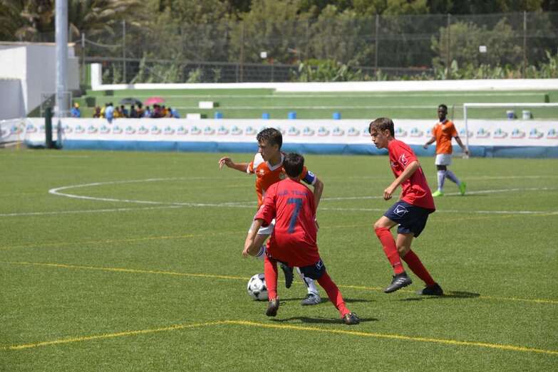 Momento de uno de los partidos jugados en la Maspalomas CUP (Foto TA)