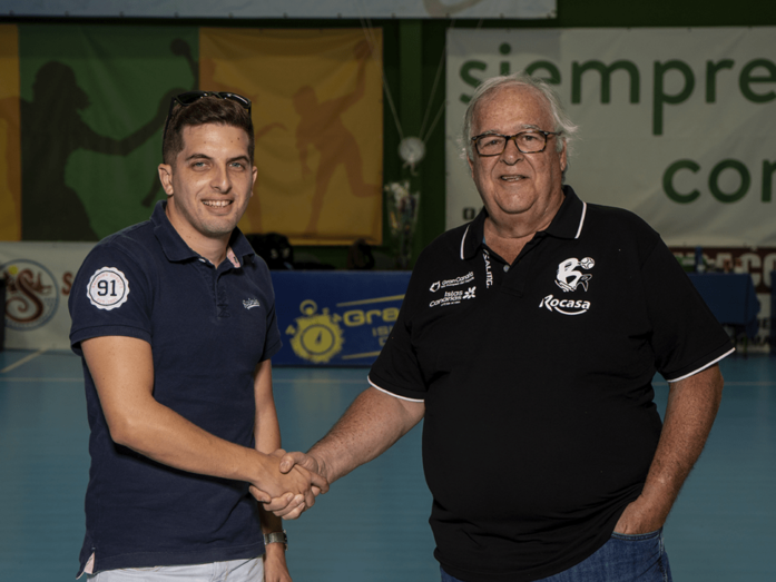 Javier Abrante, representante de Salming en Canarias, junto a Antonio Moreno (Foto TA)