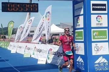 El teldense Jonay García brilla en el Campeonato de España de Triatlón de Larga Distancia (Foto TA)