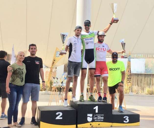 Francisco Pérez, primero en el podio (Foto TA)