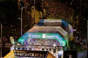Los atletas teldenses Saúl Castro y Fran Cabrera brillan en la San Roque LPA NightRun (Foto TA)
