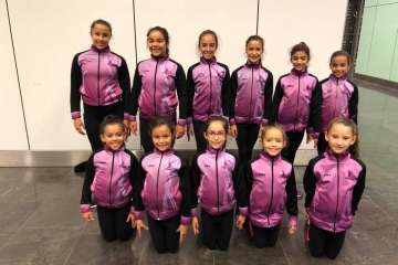 La gimnasia rítmica de Telde triunfa en Guadalajara (Foto TA)